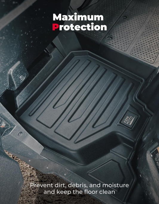 Kemimoto '23 Honda Pioneer 1000-6 Anti-Slip Floor Mats 4Pcs