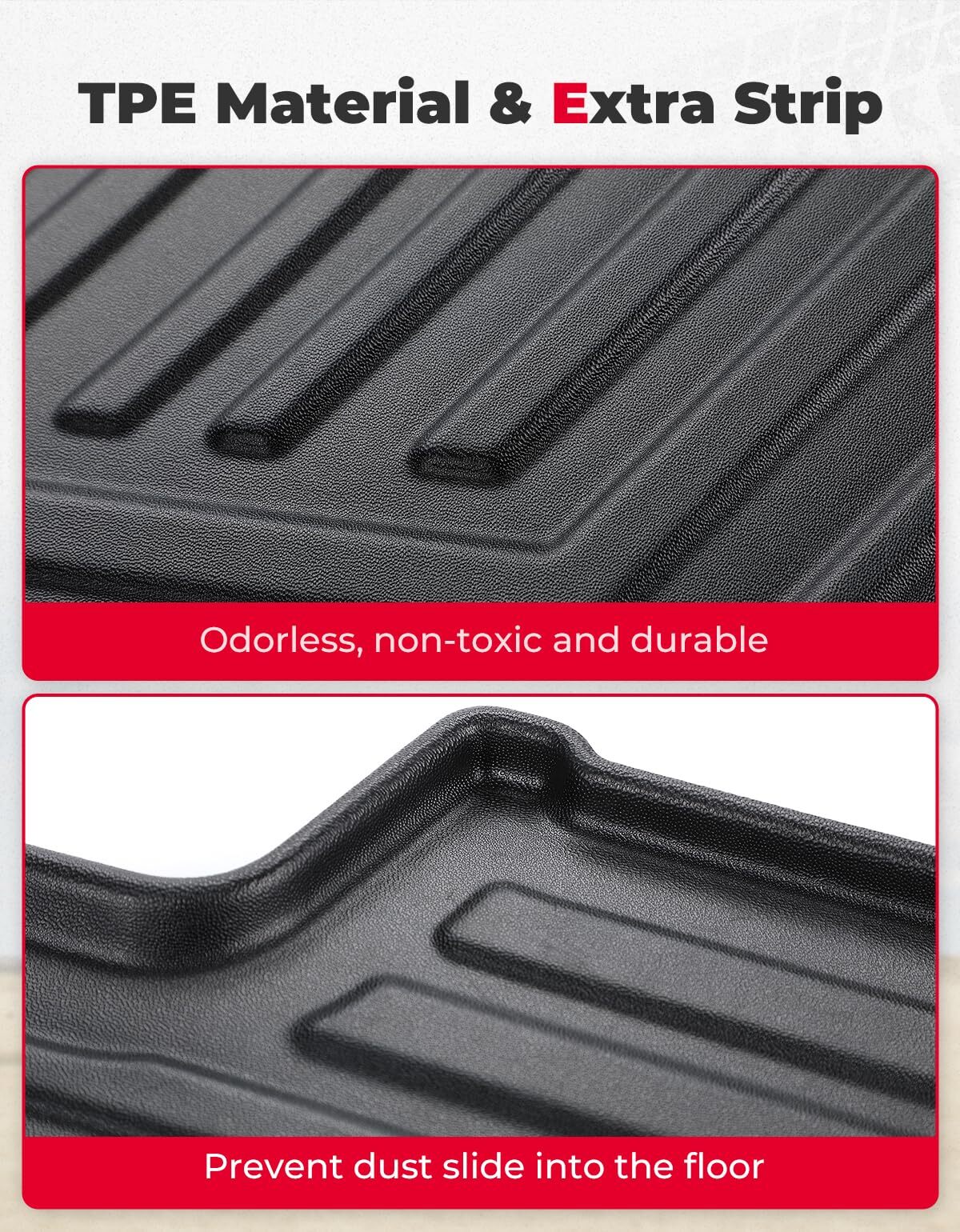 Kemimoto '23 Honda Pioneer 1000-6 Anti-Slip Floor Mats 4Pcs