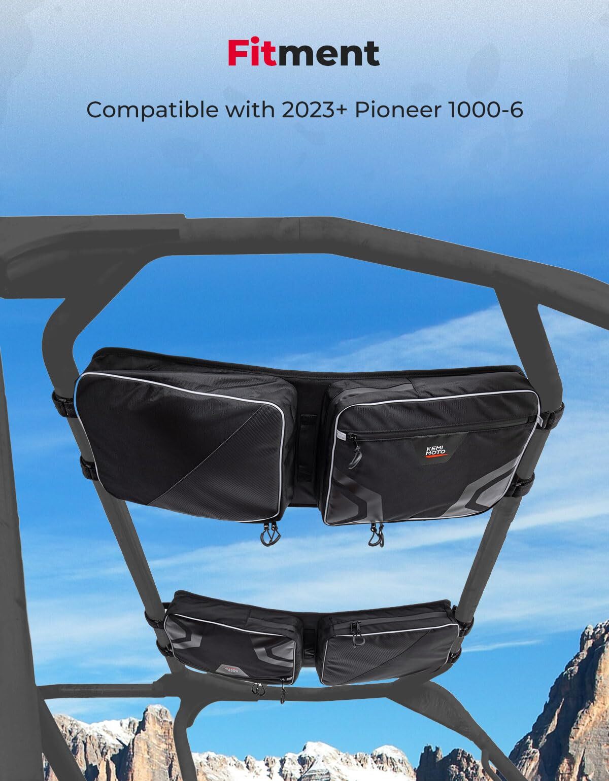 Kemimoto '23+ Honda Pioneer 1000-6 Overhead Storage Bag