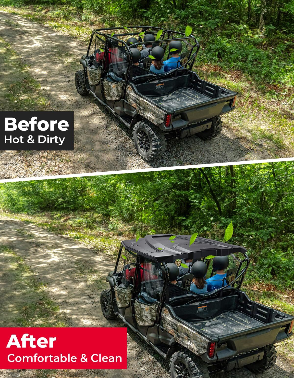 Kemimoto '23+ Honda Pioneer 1000-6 Plastic Hard Roof