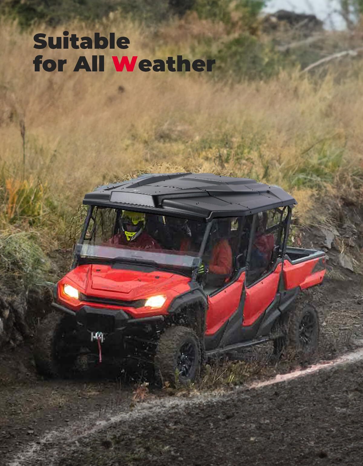 Kemimoto '23+ Honda Pioneer 1000-6 Plastic Hard Roof