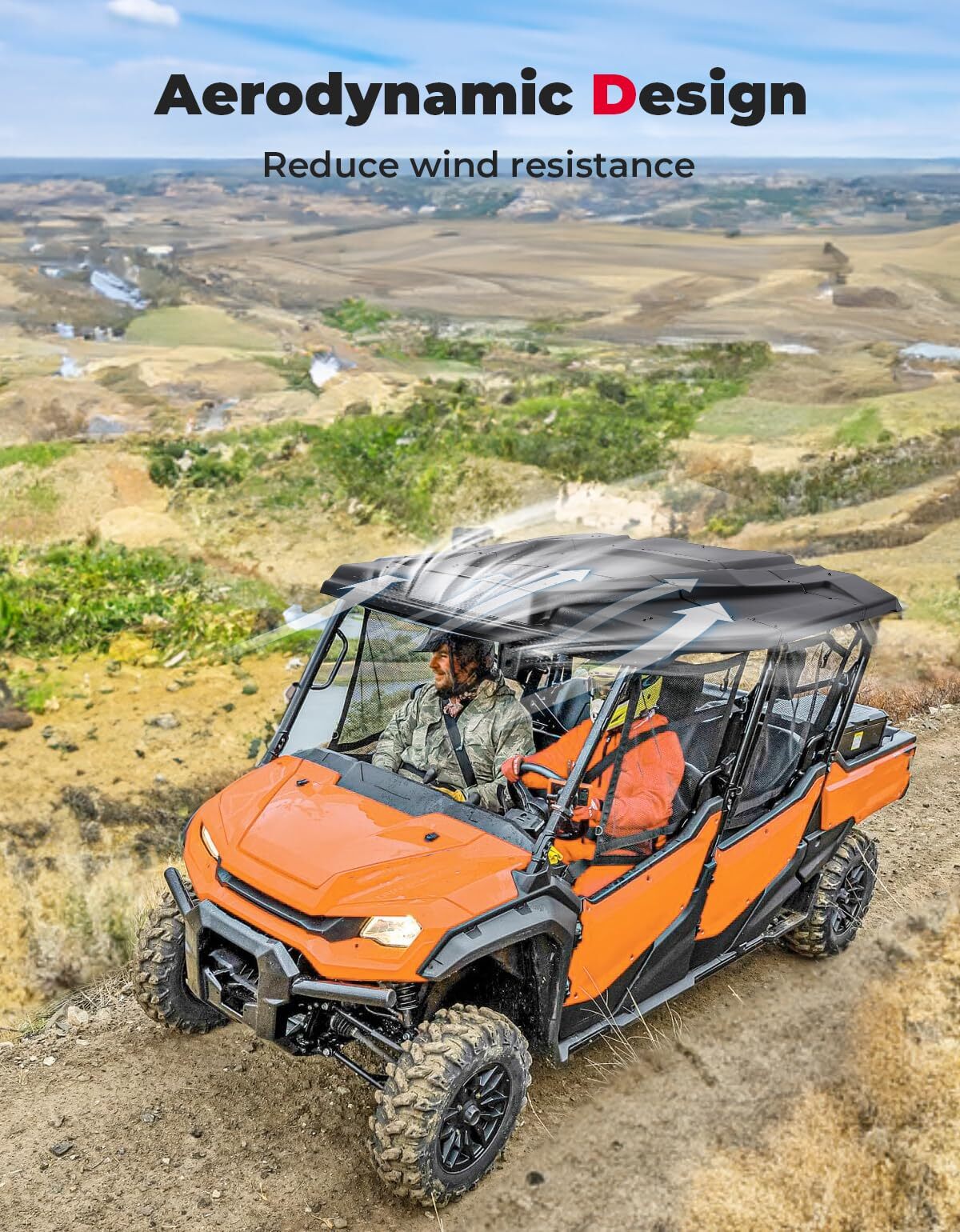 Kemimoto '23+ Honda Pioneer 1000-6 Plastic Hard Roof