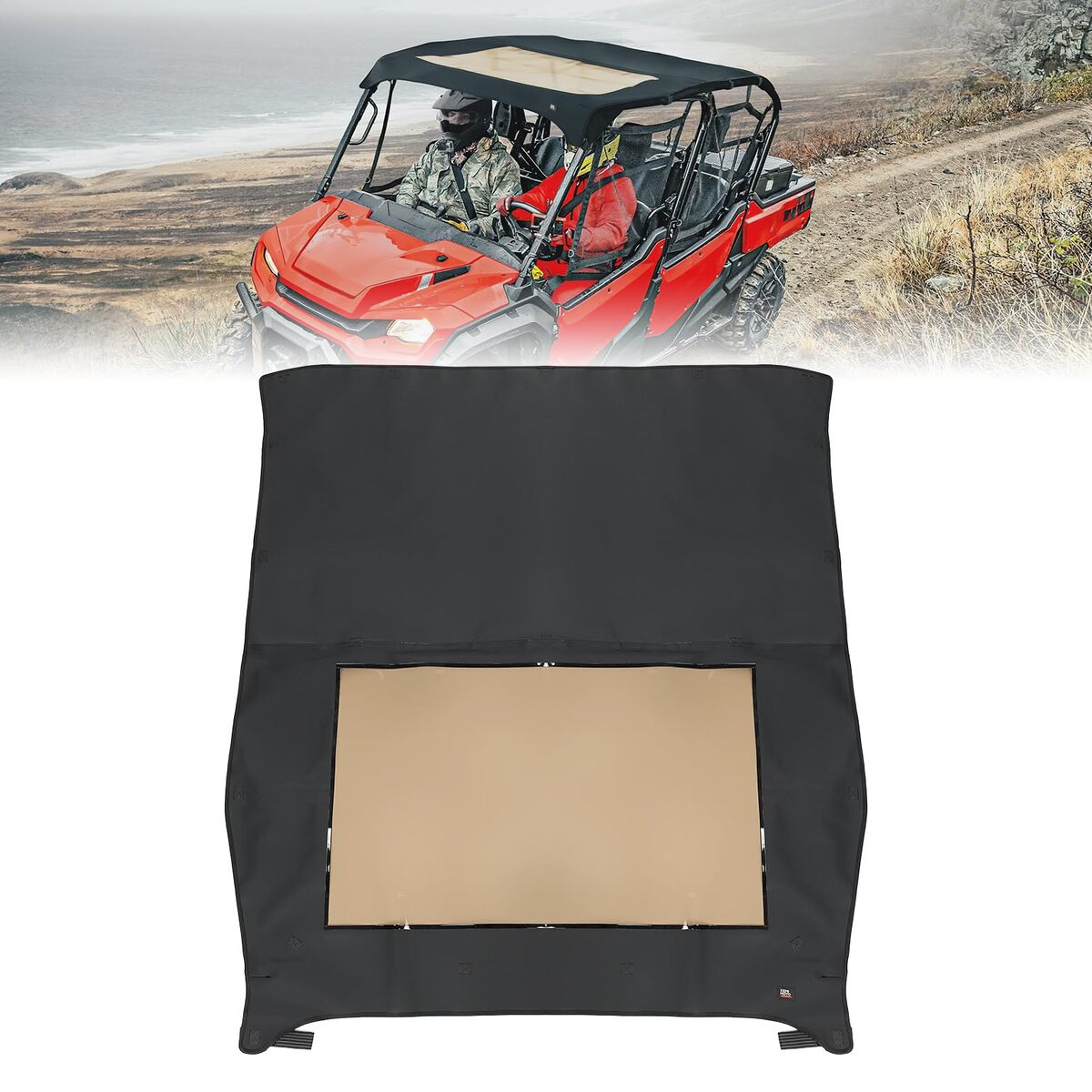 Kemimoto '23 Honda Pioneer 1000-6 Soft Top Water-Resistant Roof Top