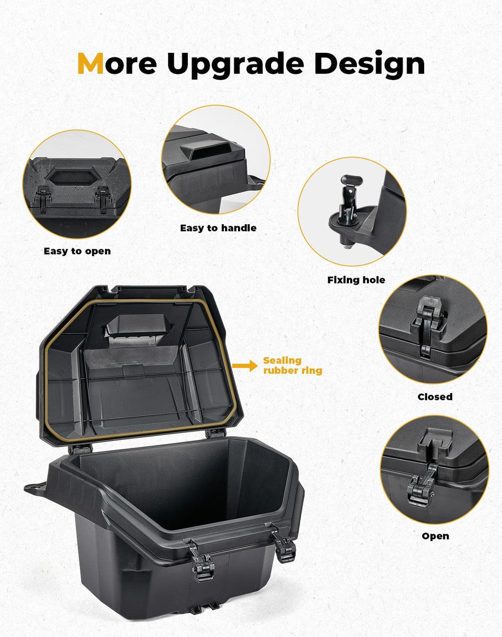 Kemimoto '24-'25 Polaris RZR XP 1000/4 1000 Rear Cargo Box 55QT