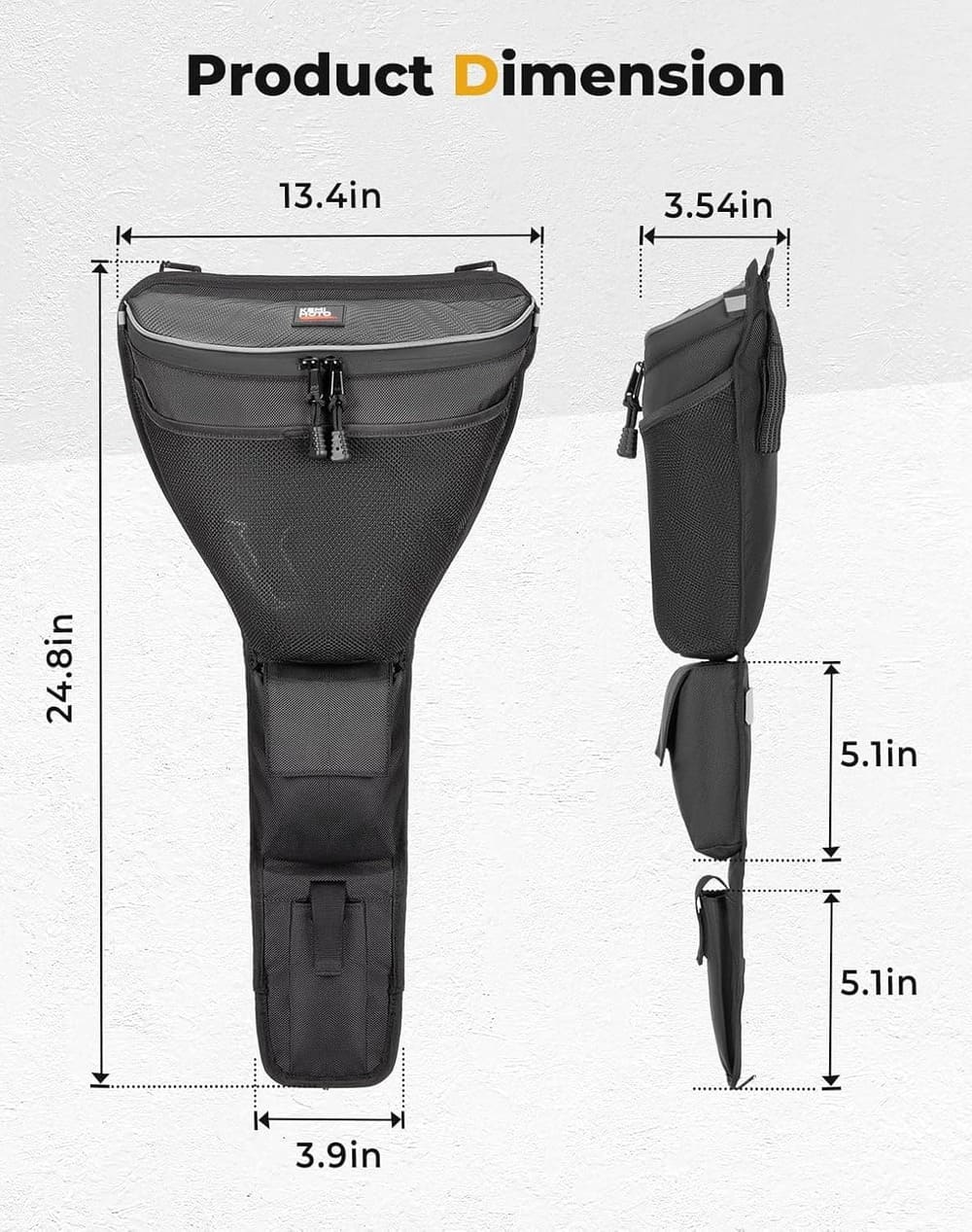 Kemimoto '24-'25 Polaris RZR XP 1000/ 4 Center Storage Bag with Cup holder