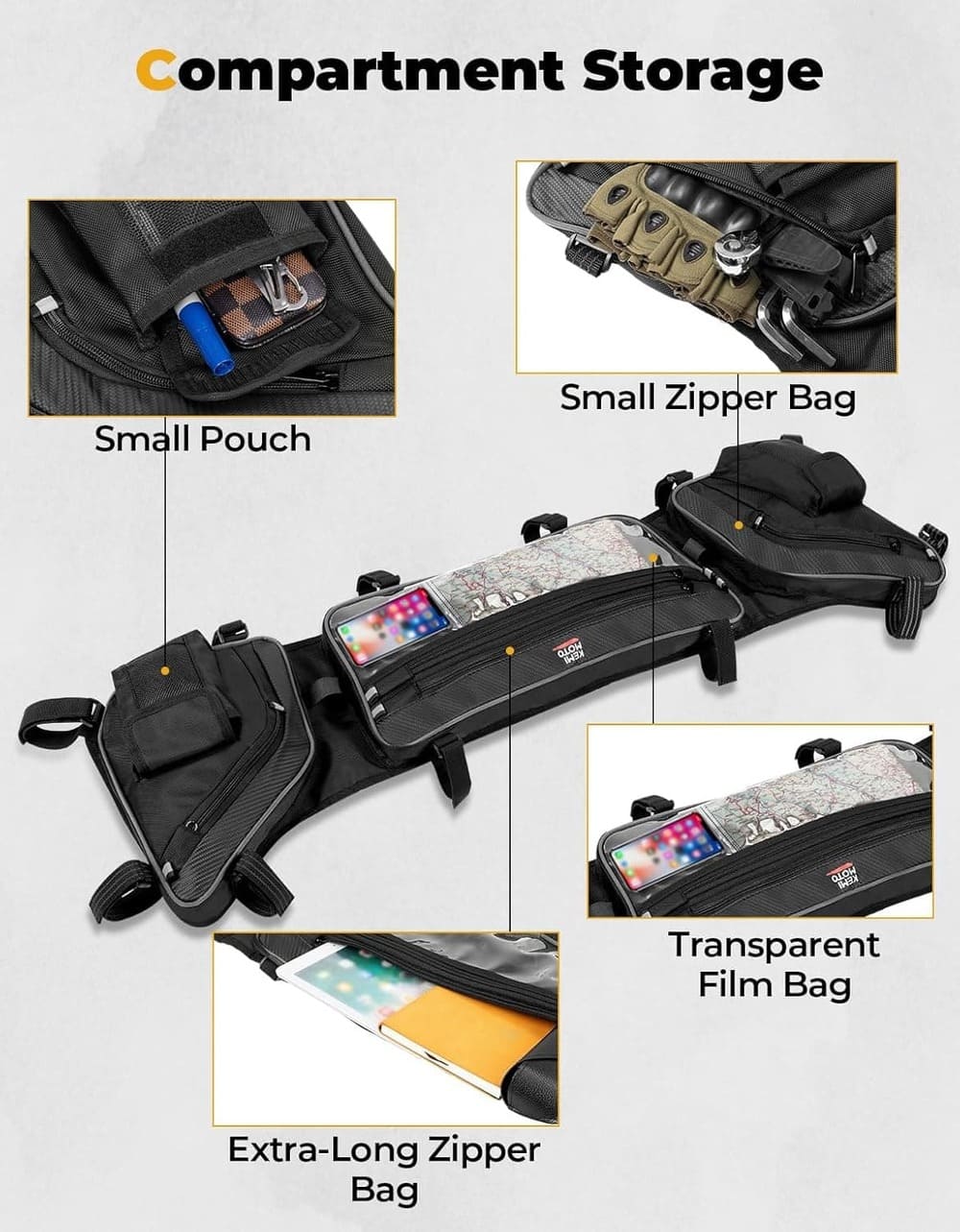 Kemimoto '24-'25 Polaris RZR XP 1000/ 4 UTV Overhead Roof Bag