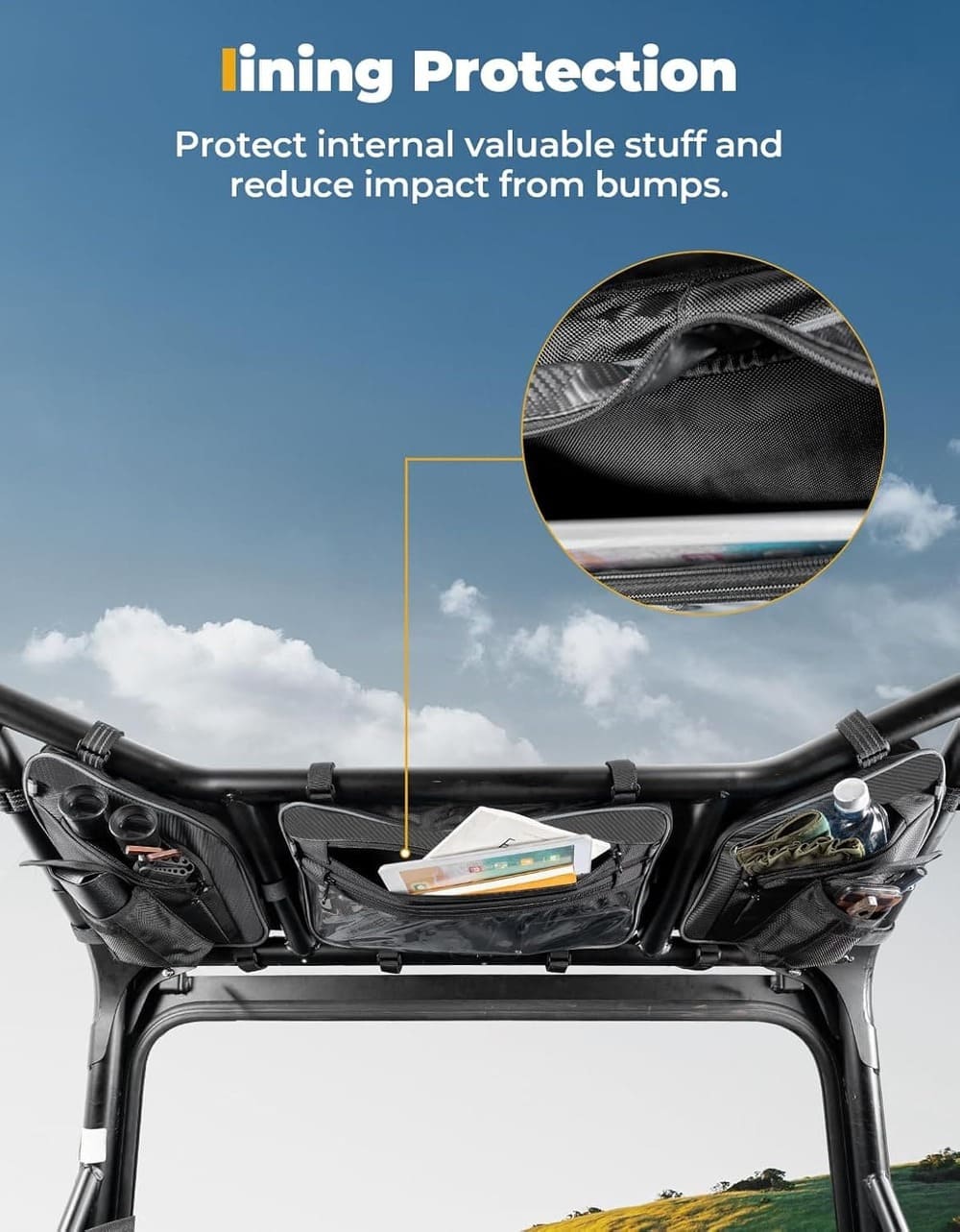 Kemimoto '24-'25 Polaris RZR XP 1000/ 4 UTV Overhead Roof Bag