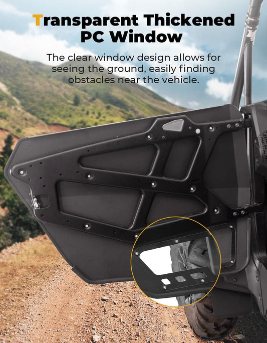 Kemimoto '24-'25 Polaris RZR XP 4 1000 Aluminum Half Door with PC Window