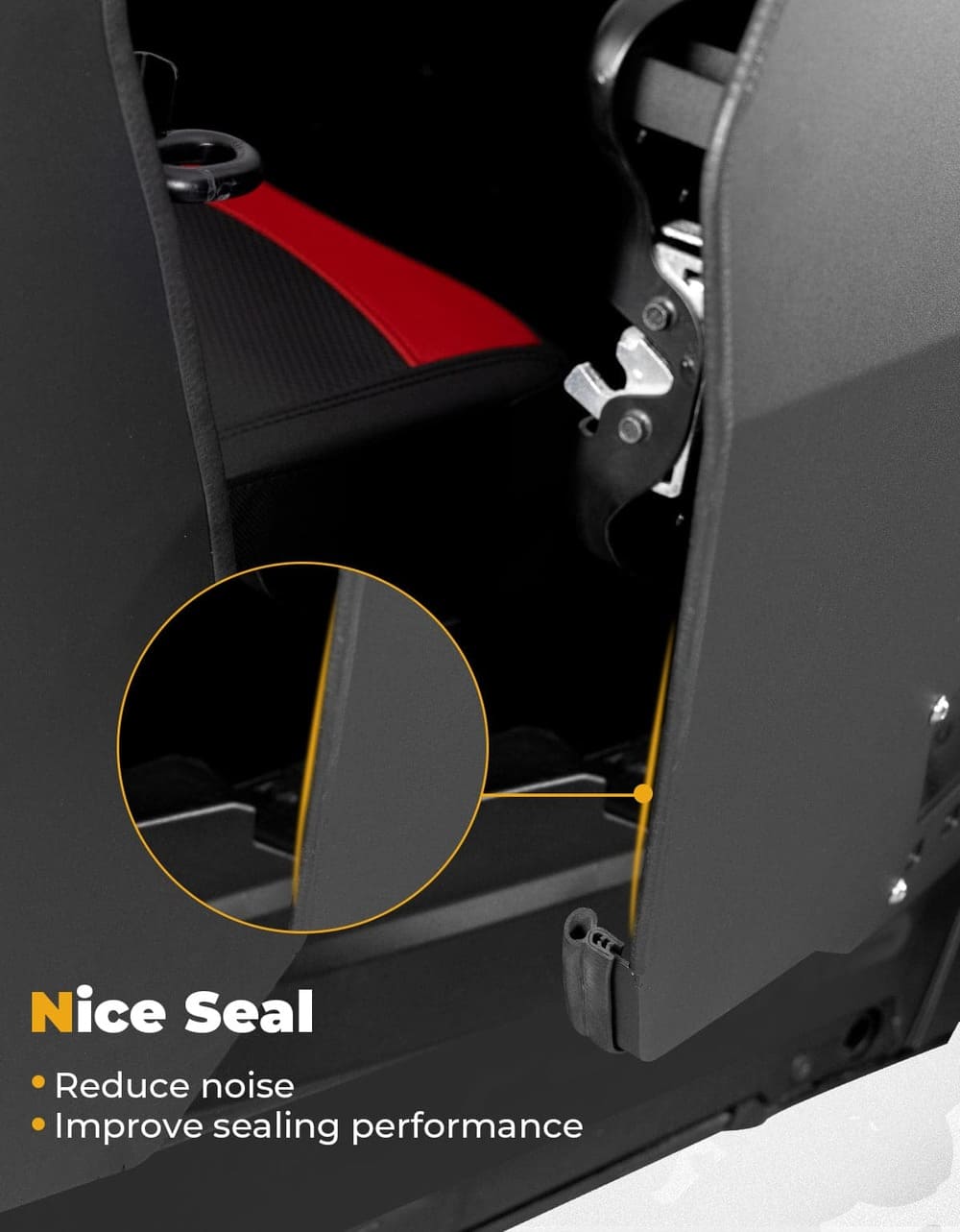 Kemimoto '24-'25 Polaris RZR XP 4 1000 Aluminum Half Door with PC Window