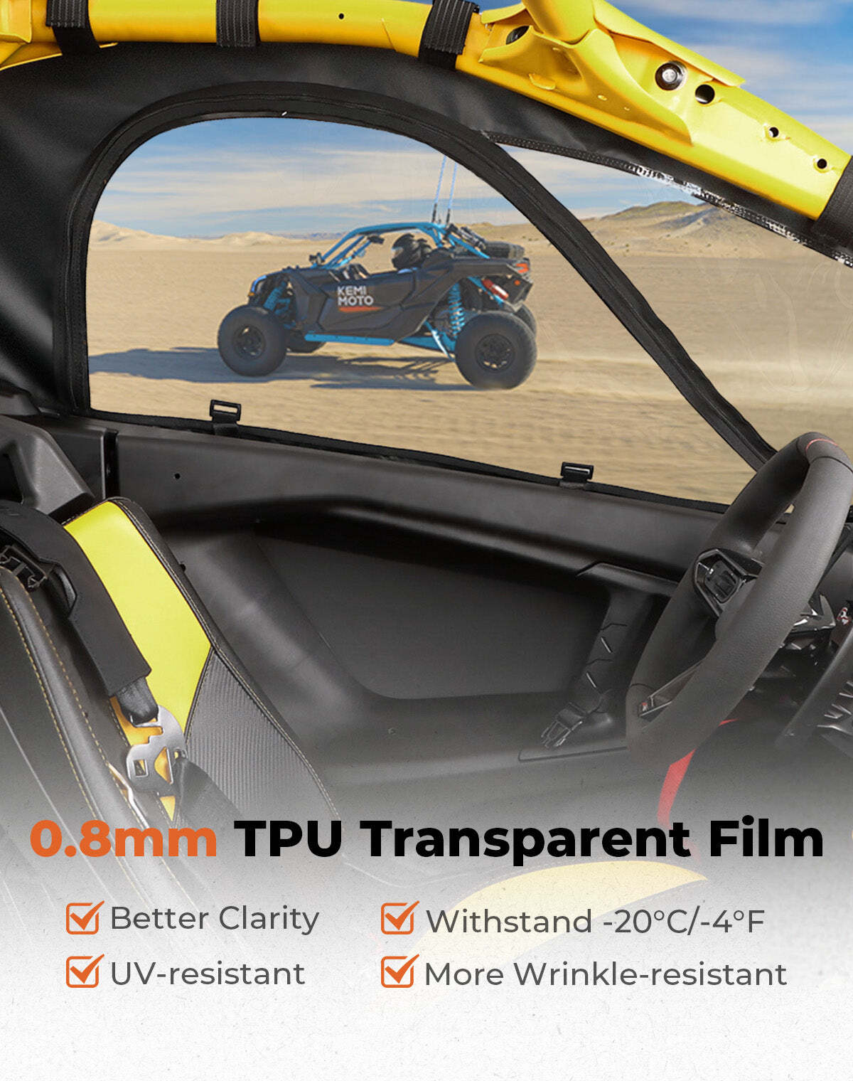 Kemimoto "24 Can-Am Maverick R Soft Upper Doors