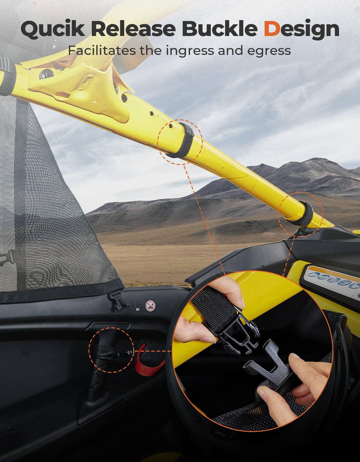 Kemimoto "24+ Can-Am Maverick R Window Nets