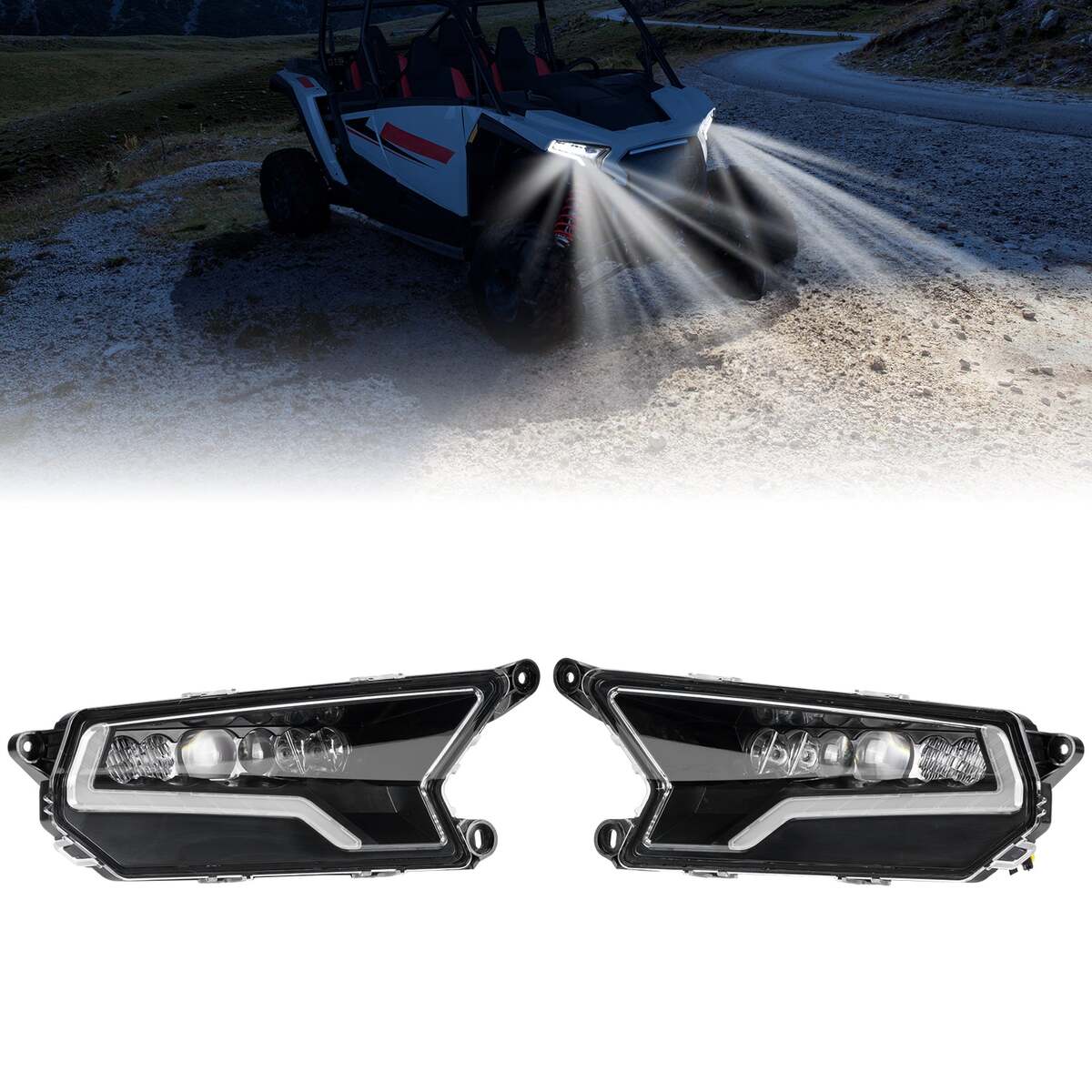 Kemimoto '24 Polaris RZR XP 1000/4 1000 LED Headlight
