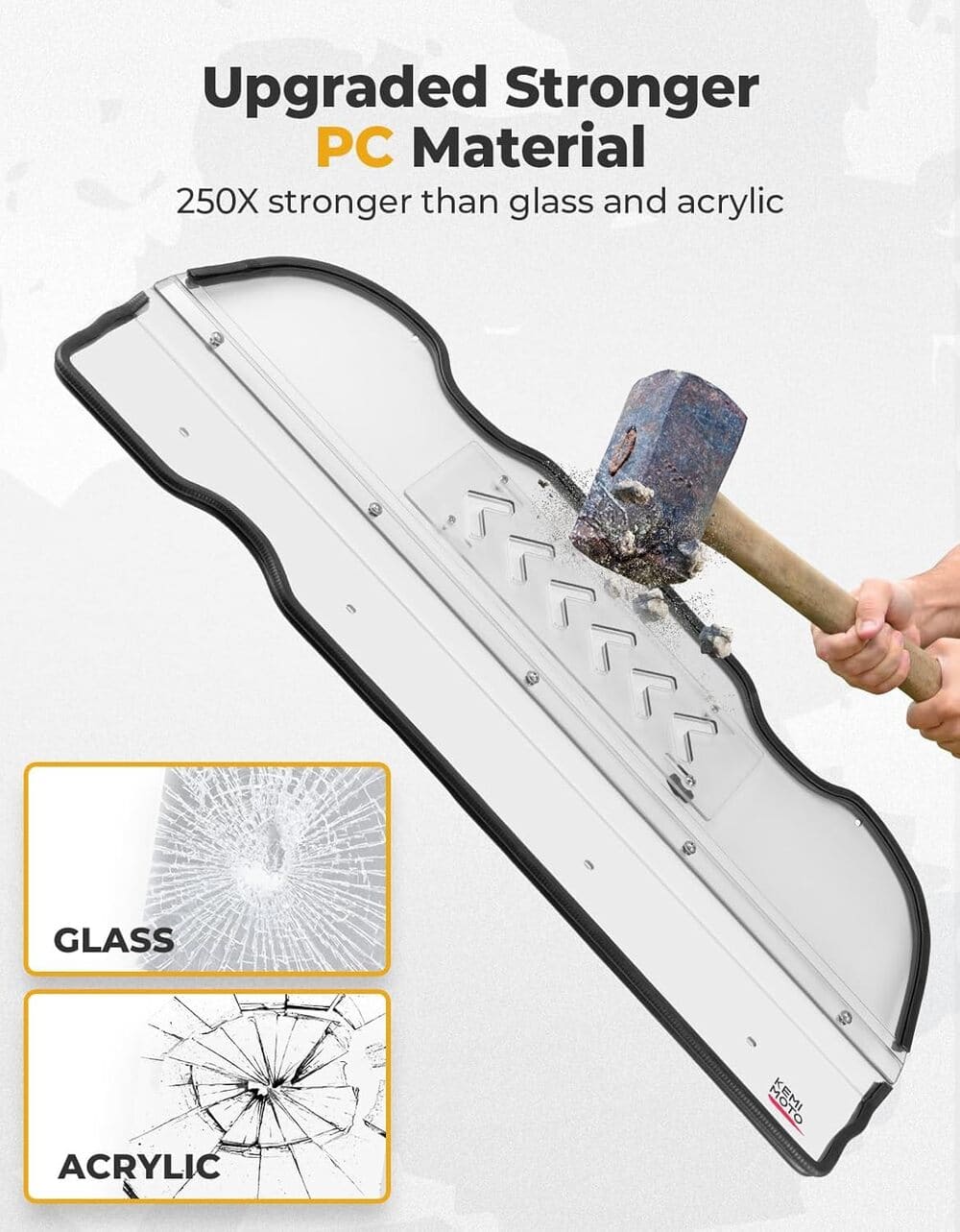Kemimoto '24+ Polaris RZR XP 1000 Vented Clear Rear Windshield