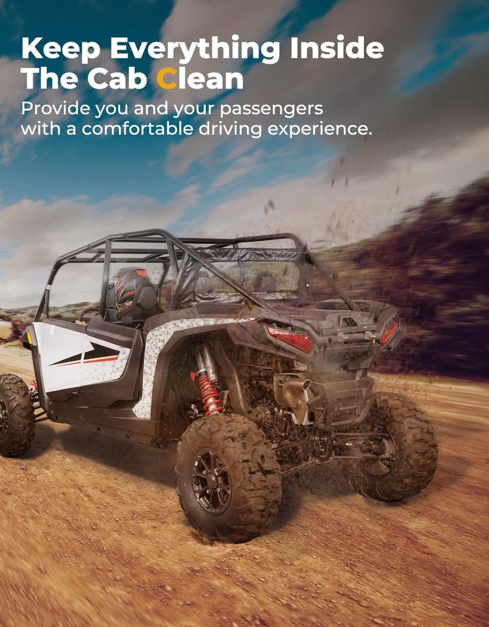 Kemimoto '24+ Polaris RZR XP 1000/XP 4 1000 Rear Soft Windshield