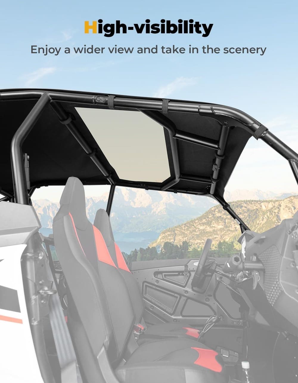 Kemimoto '24+ Polaris RZR XP 4 1000 PVC Soft Roof Top