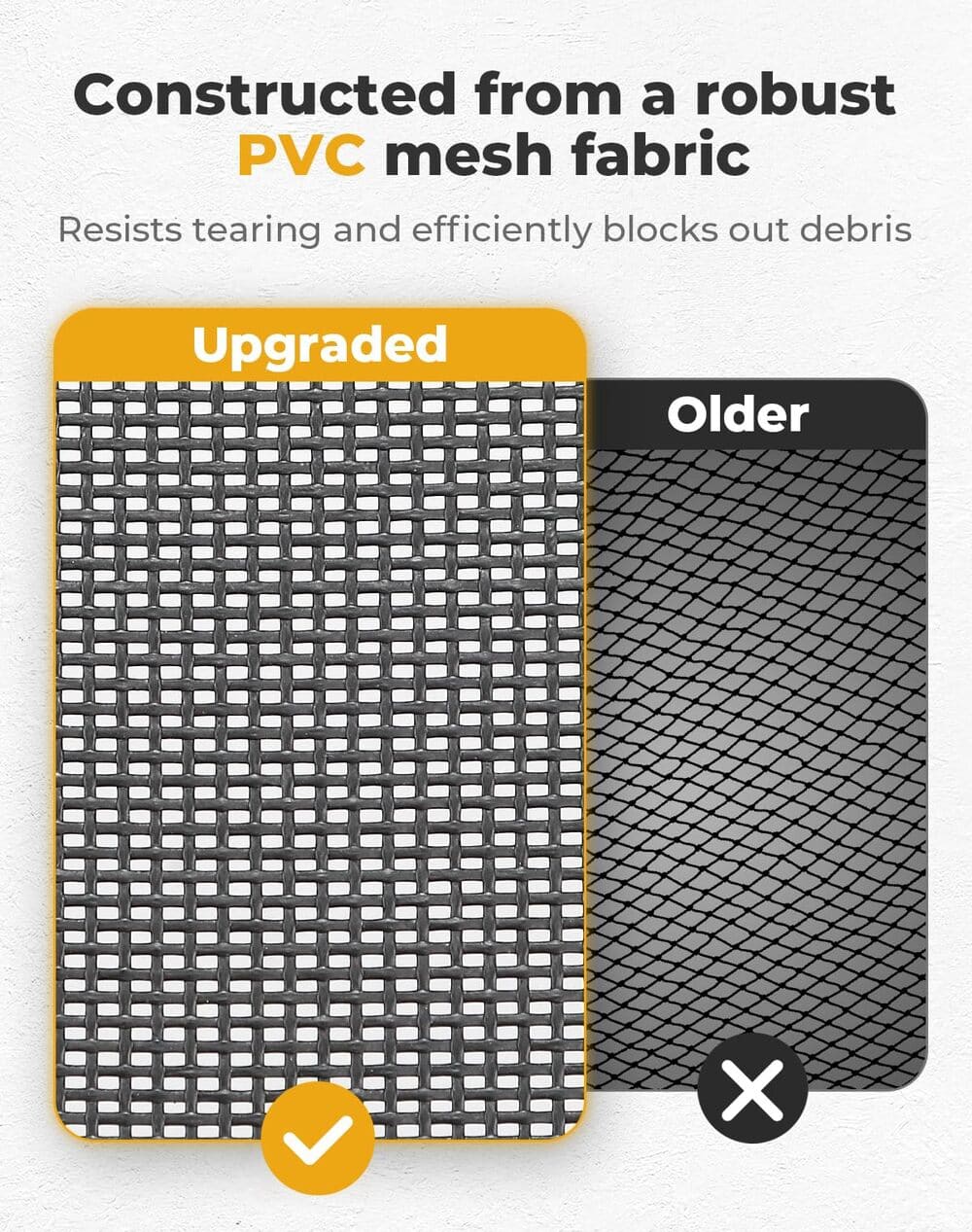 Kemimoto '24 Polaris RZR XP 4 1000 Window Mesh Net Side Soft Windshield