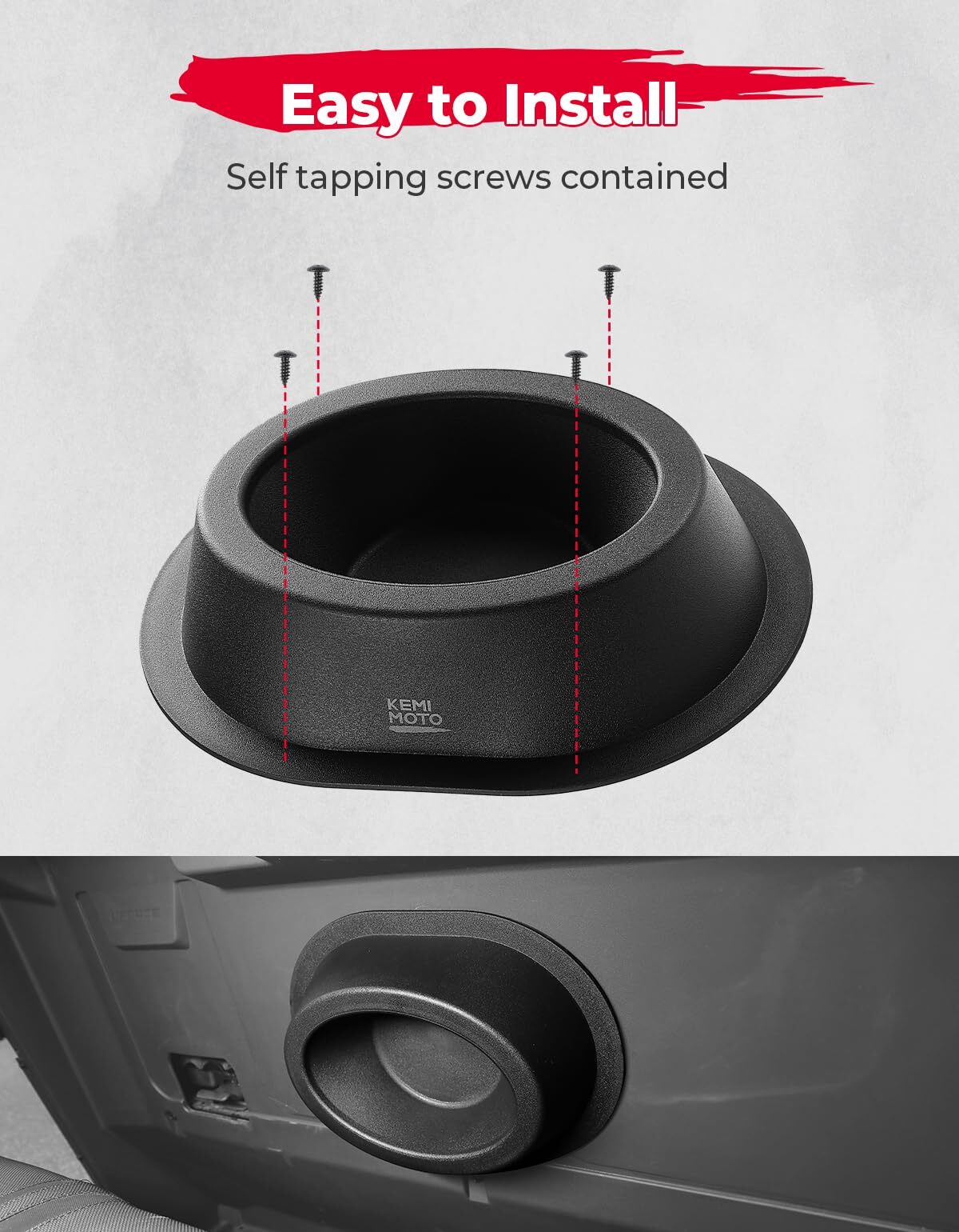 Kemimoto 2PCS UTV Universial Speaker Pods for 6.5" Speakers