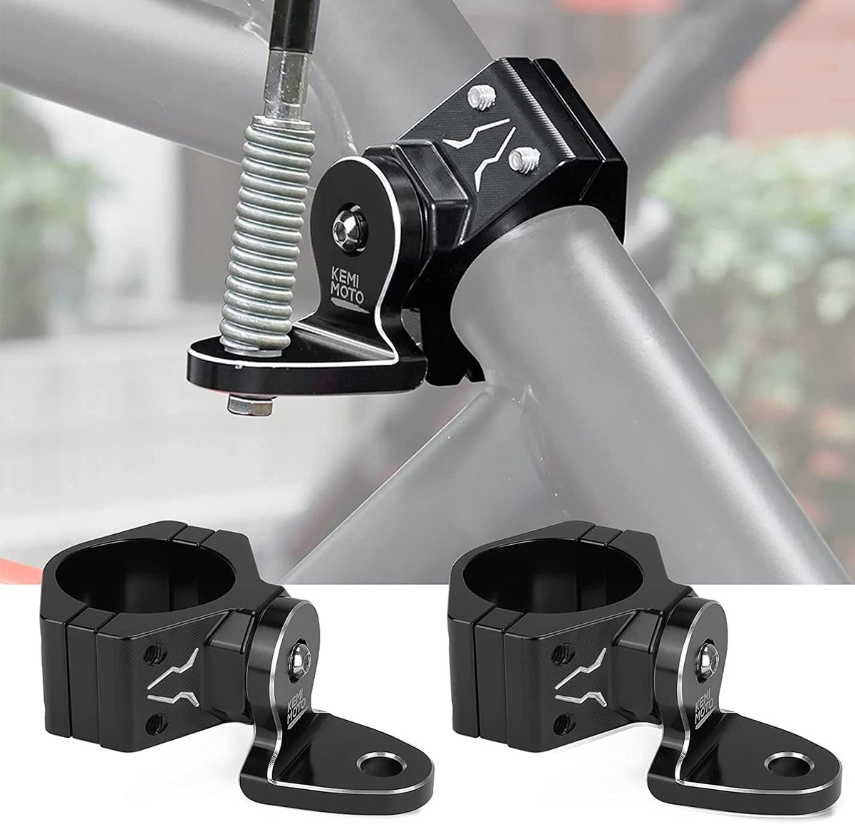 Kemimoto 2PCS Whip Light w/RF, APP Control & Flag Mount & 12V Switch On-off