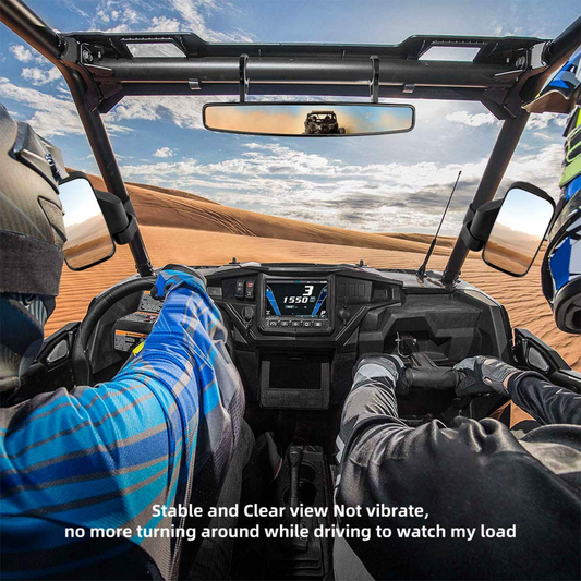 Kemimoto 360 Degree Adjustable Side Mirrors with 1.75"/2" Roll Bar Cage - 1 Pair