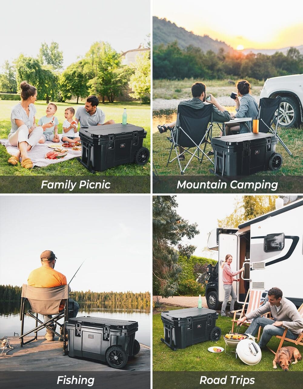Kemimoto 45 Qt Portable Cooler with Wheels
