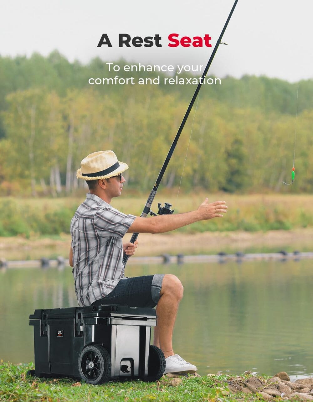 Kemimoto 45 Qt Portable Cooler with Wheels
