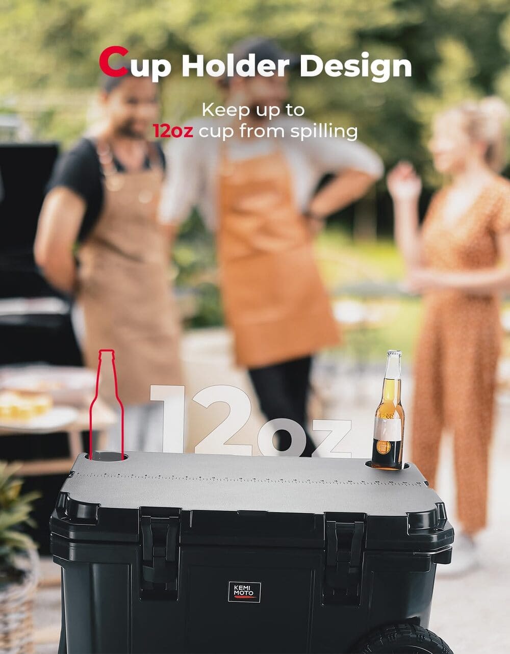 Kemimoto 45 Qt Portable Cooler with Wheels