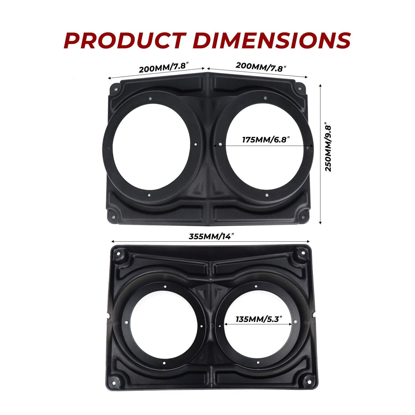 Kemimoto ATV/UTV/Cart Overhead Speaker Mount Enclosure - 6.5inch
