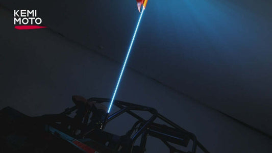 Kemimoto ATV/UTV 5FT & RGB LED Whip Lights - 1Pc