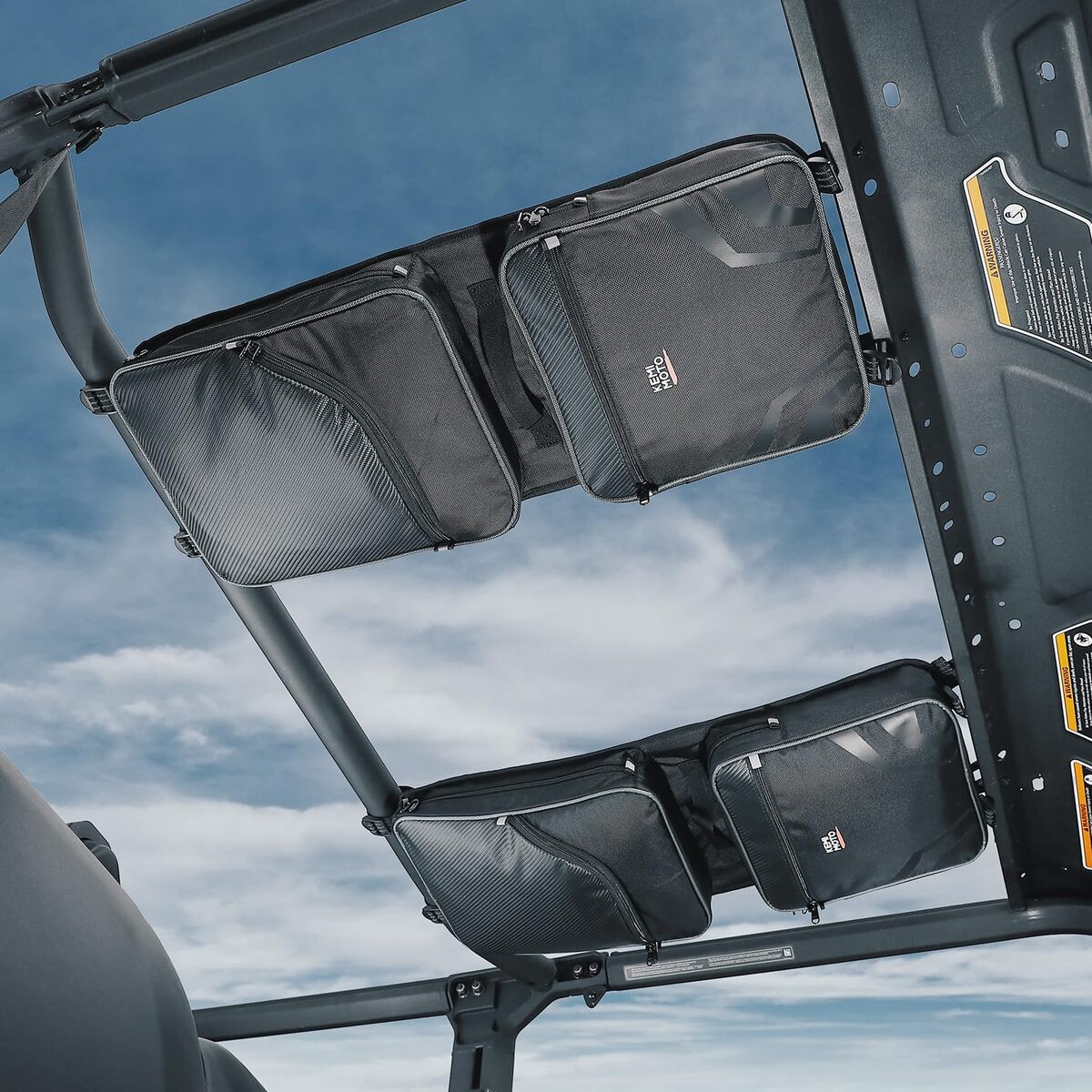 Kemimoto Can-Am Defender 2 PCS Overhead Roof Storage Bags