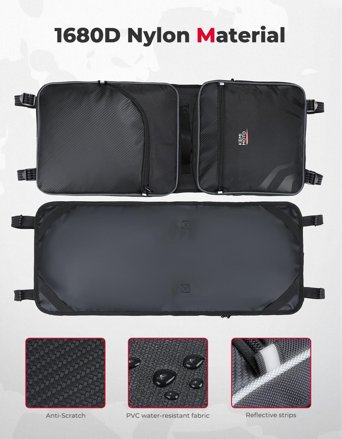 Kemimoto Can-Am Defender 2 PCS Overhead Roof Storage Bags