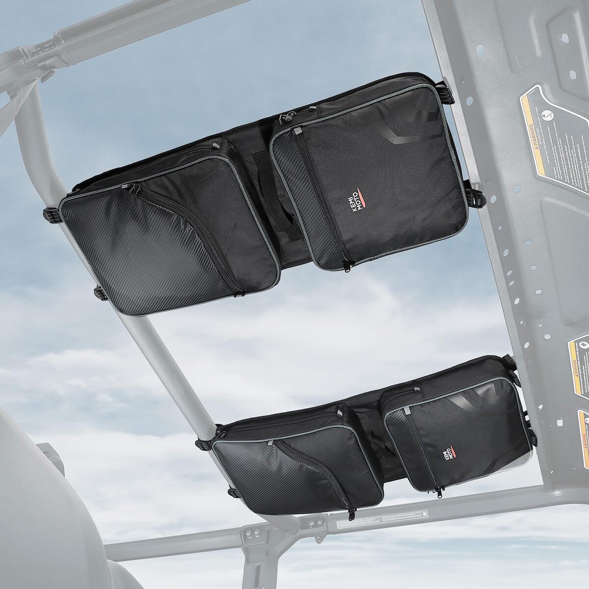 Kemimoto Can-Am Defender 2 PCS Overhead Roof Storage Bags