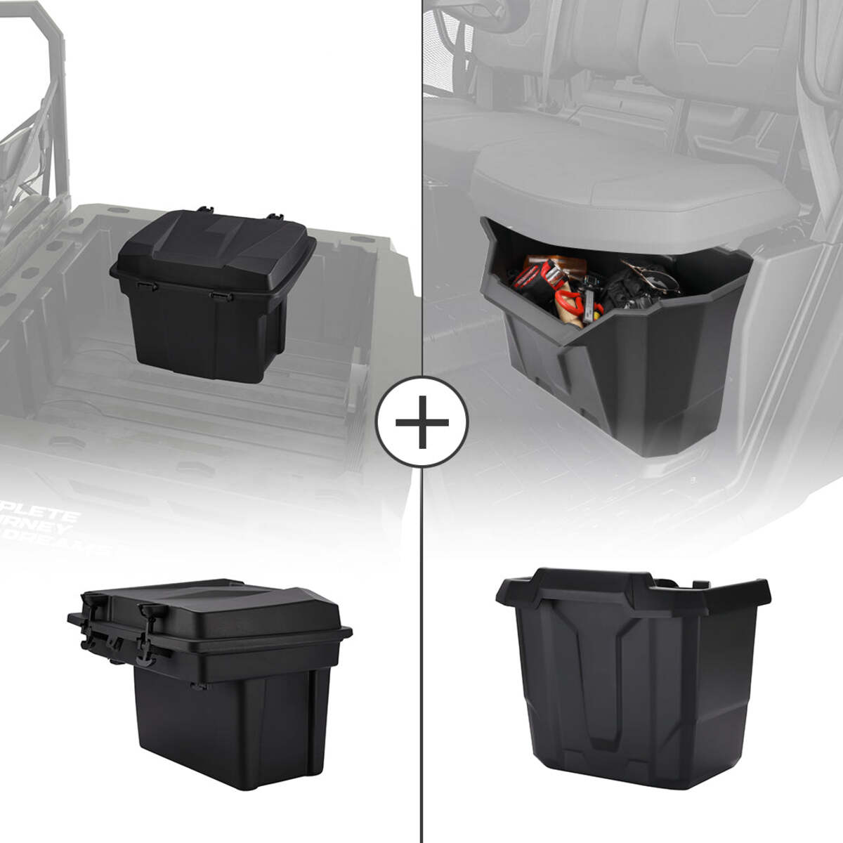 Kemimoto Can Am Defender 20L Cargo Storage Box & Center Underseat Storage Bin