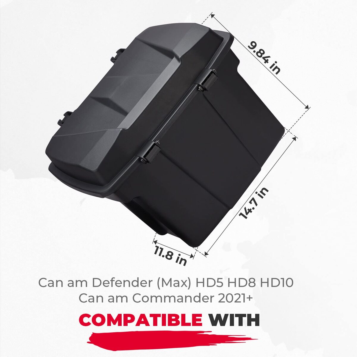 Kemimoto Can Am Defender 20L Cargo Storage Box & Center Underseat Storage Bin