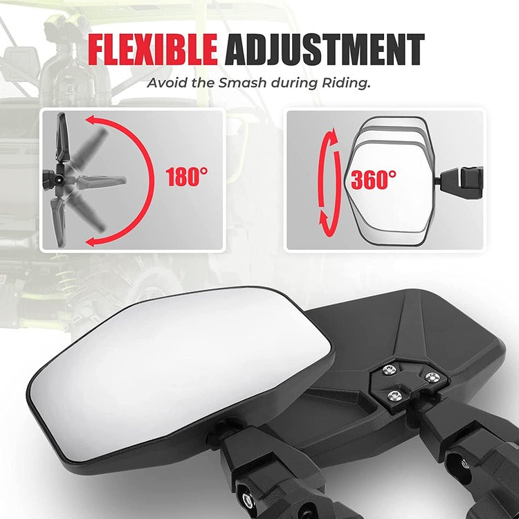 Kemimoto Can-Am Defender Aluminum Side Mirrors & Tablet Holder