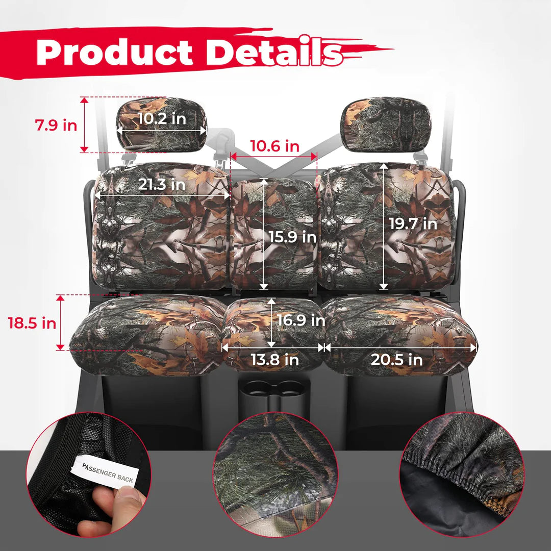 Kemimoto Can-Am Defender Camouflage Seat Cover & TPE Floor Mats