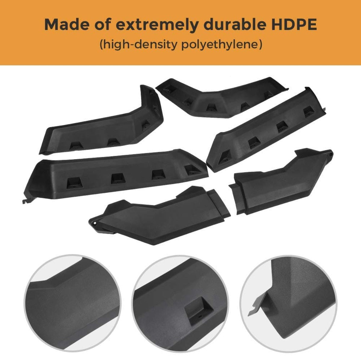 Kemimoto Can Am Defender Front and Rear Extended Mud Guards