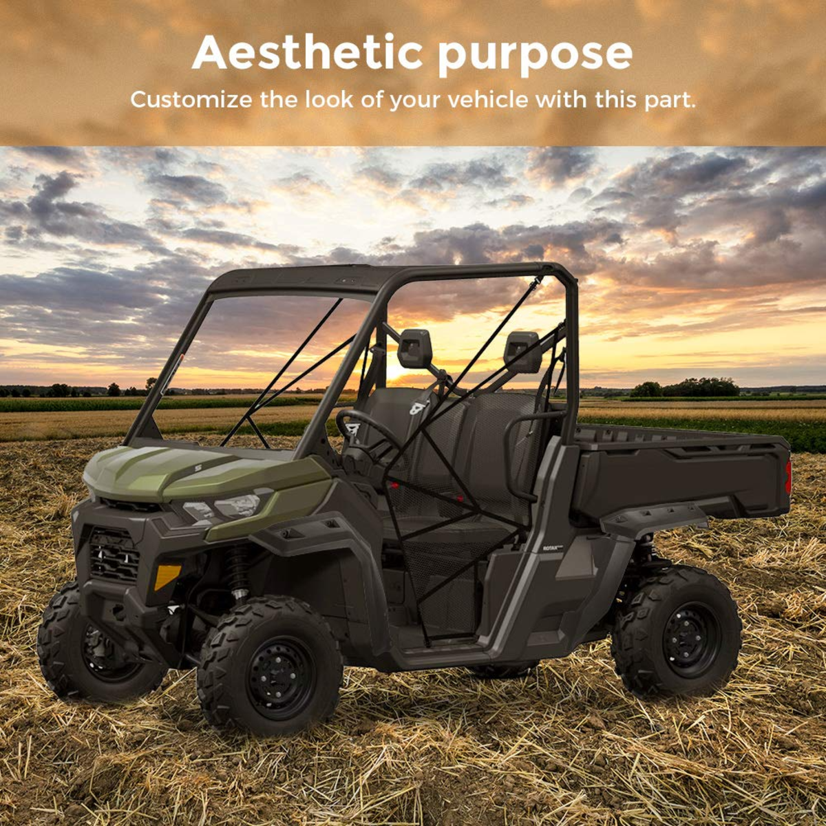 Kemimoto Can Am Defender Front and Rear Extended Mud Guards