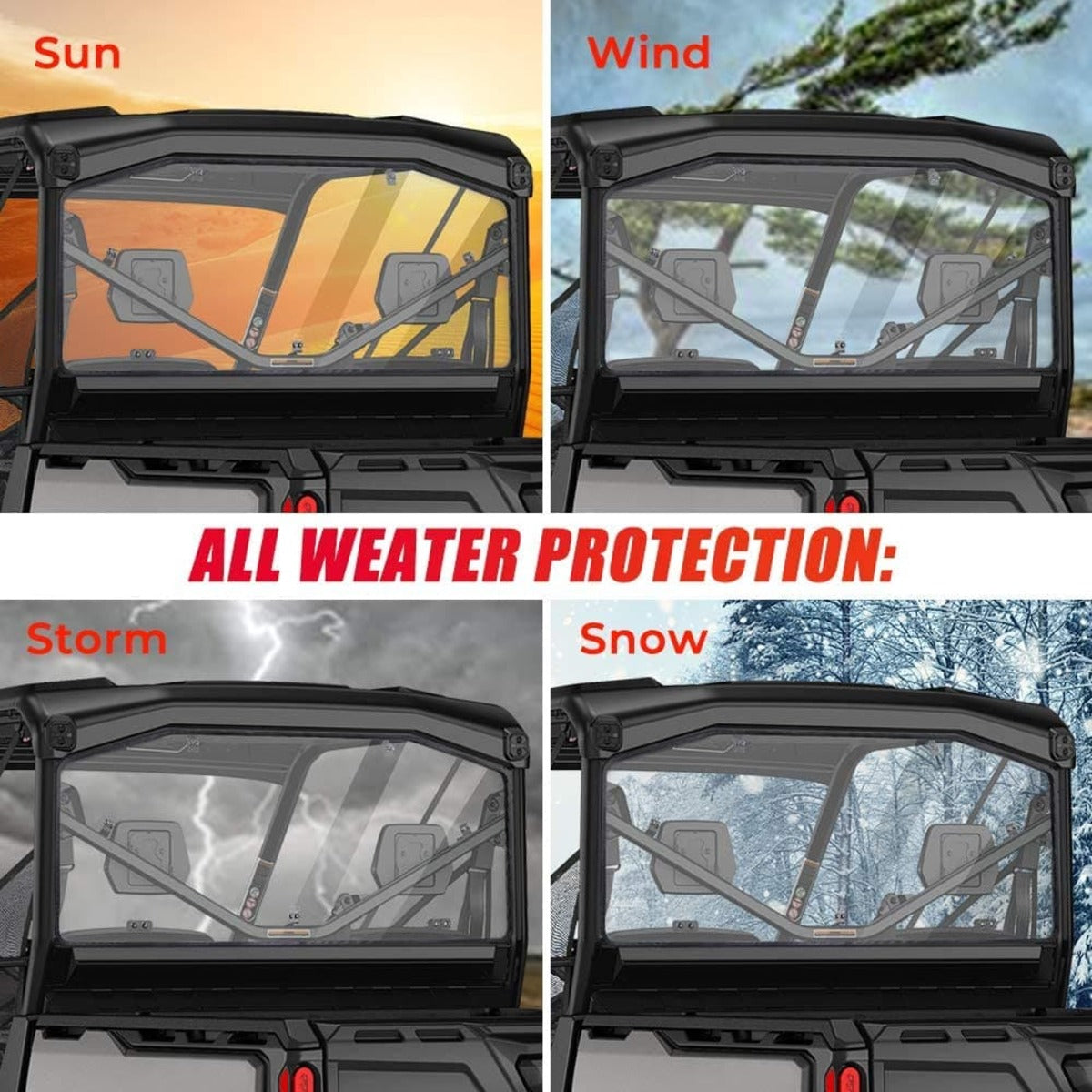 Kemimoto Can Am Defender HD 5/8/ 10/ Max Rear Windshield