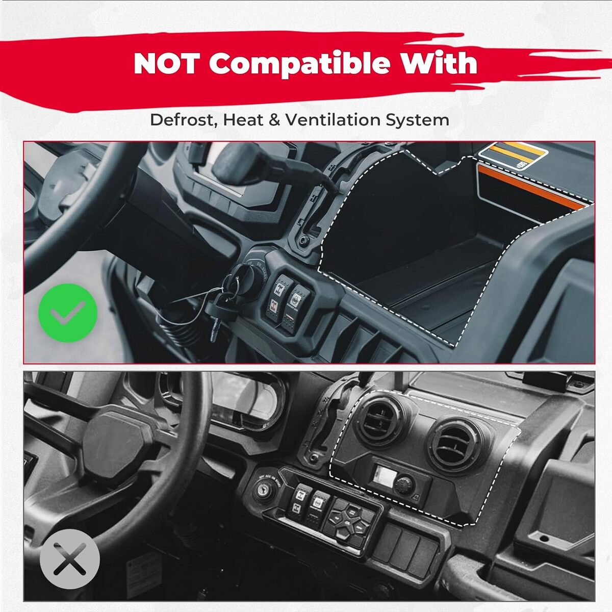 Kemimoto Can-Am Defender HD5/8/10 Electric Device Tablet Holder