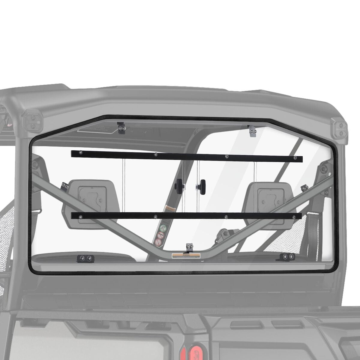 Kemimoto Can-Am Defender HD5/8/10 Rear Windshield with Sliding Panel