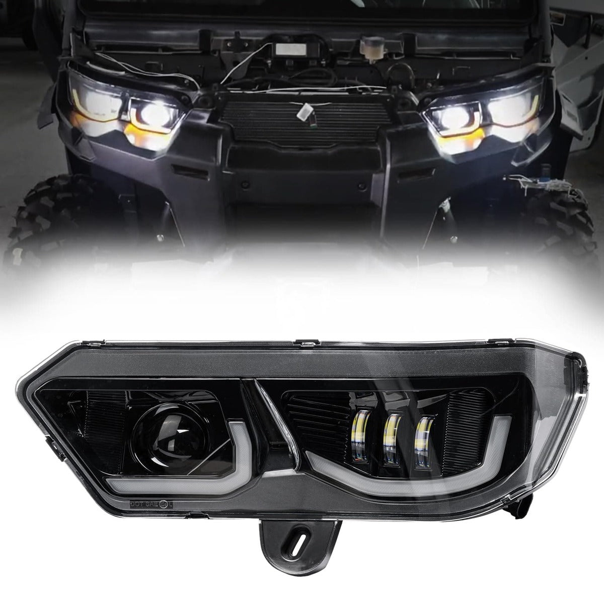Kemimoto Can-Am Defender Led Headlights Assembly Kit