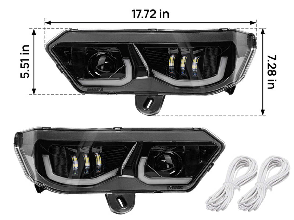 Kemimoto Can-Am Defender Led Headlights Assembly Kit
