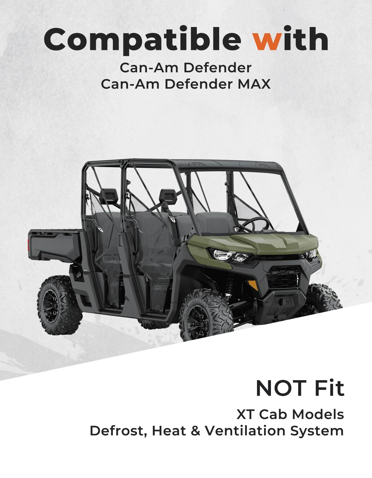 Kemimoto Can-Am Defender / Max 2PCS Dash Storage Nets