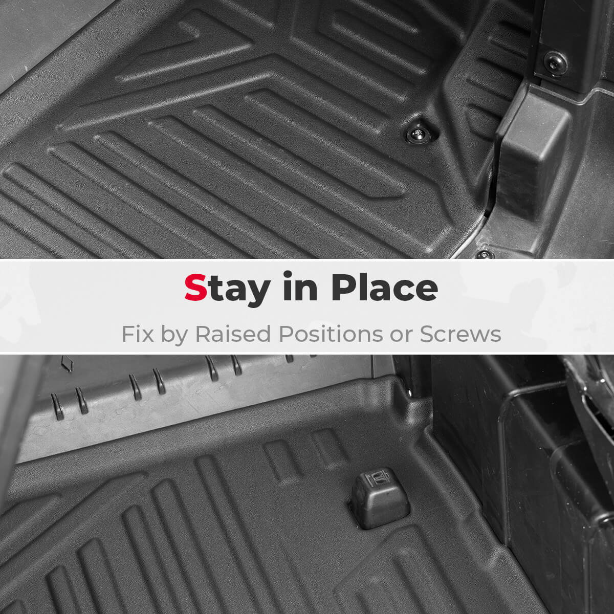 Kemimoto Can-Am Defender Max 4pcs TPE Floor Mats Anti-Slip Mats