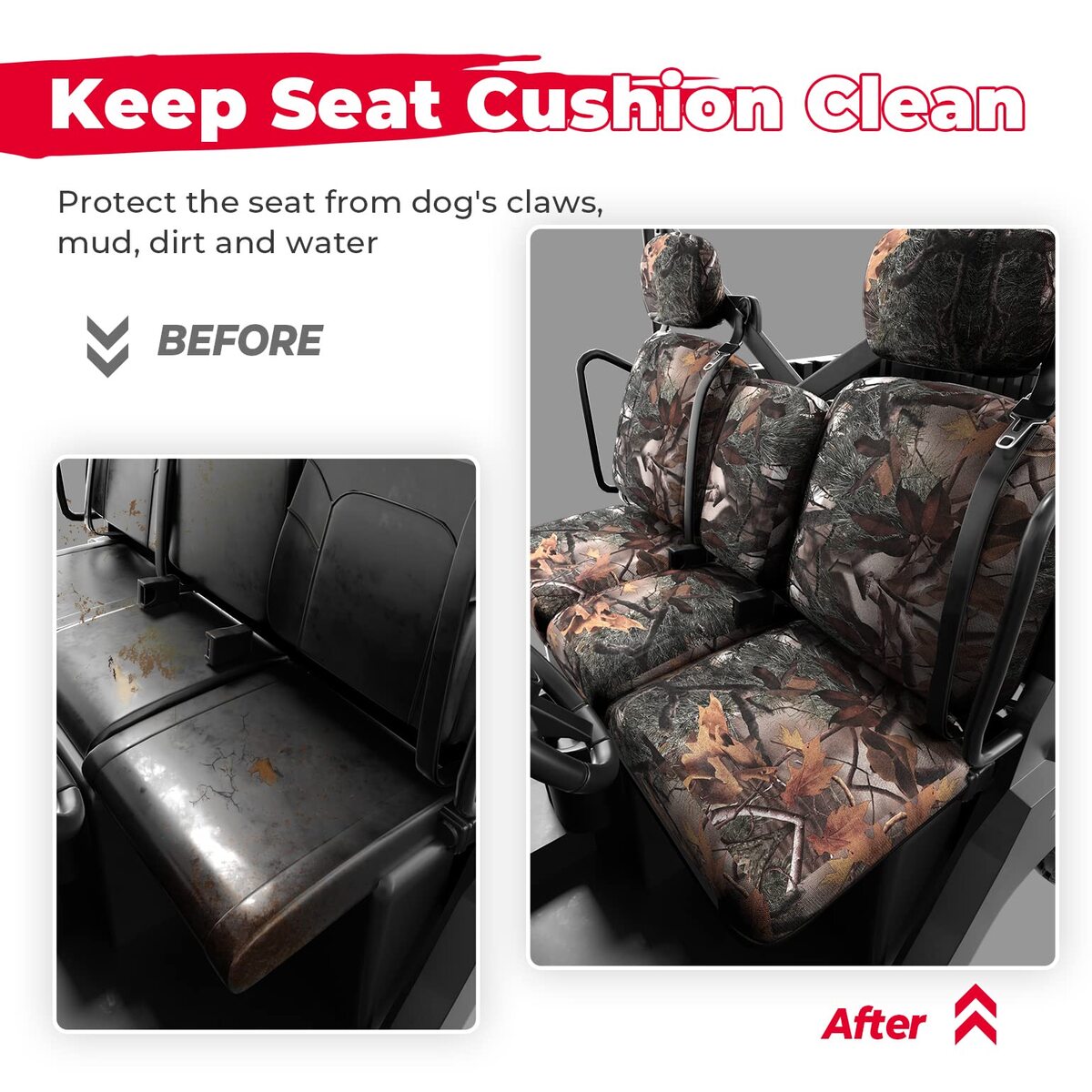 Kemimoto Can Am Defender / Max Camouflage Seat Cover