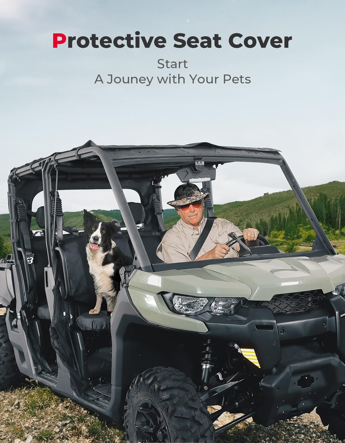 Kemimoto Can-Am Defender Max Front & Rear Waterproof Seat Cover