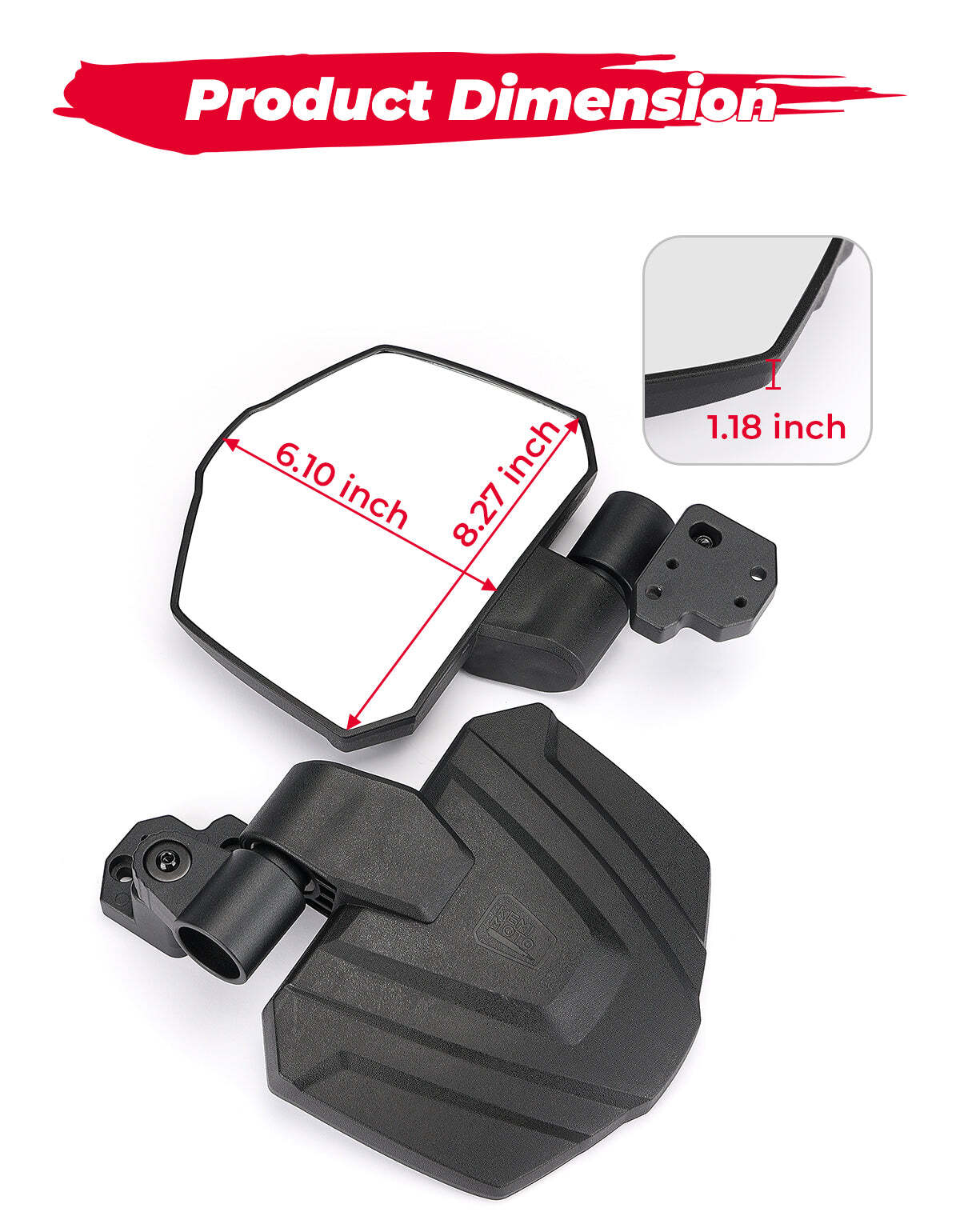 Kemimoto Can Am Defender / Max One Pair Side Mirrors