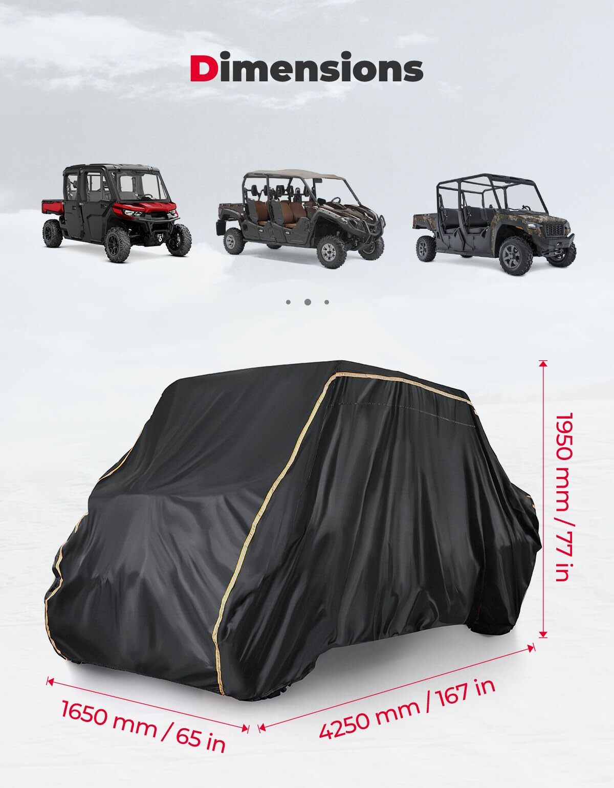 Kemimoto Can-Am Defender 4-6 Seater UTV 420D Cover