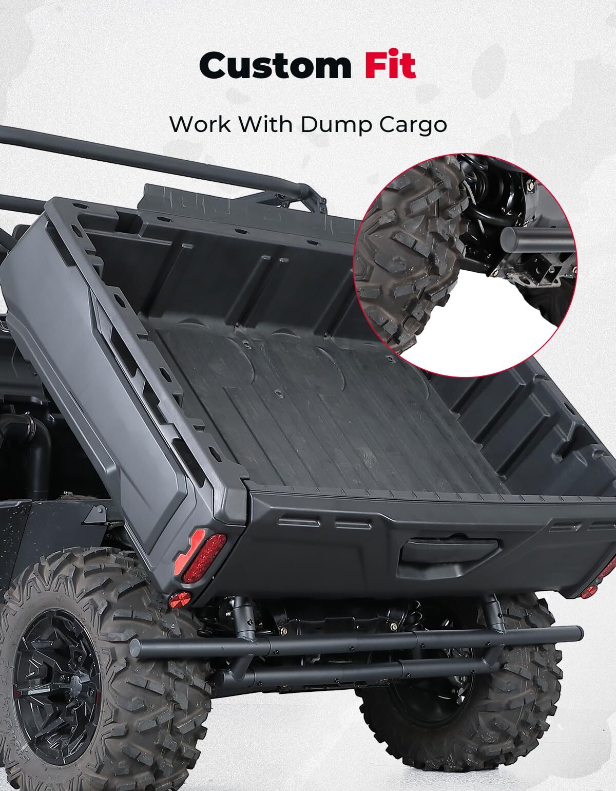 Kemimoto Can Am Defender / MAX Rear Bumper Back Tail Guard