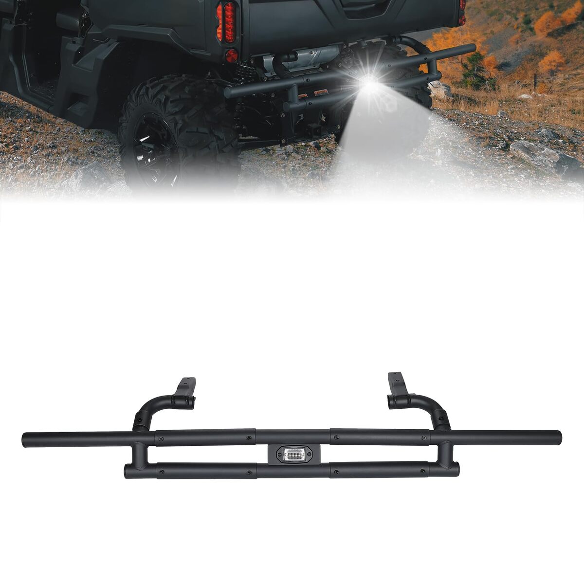 Kemimoto Can Am Defender Rear Bumper With Light